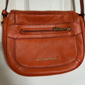 Michael Kors preloved orange crossbody bag